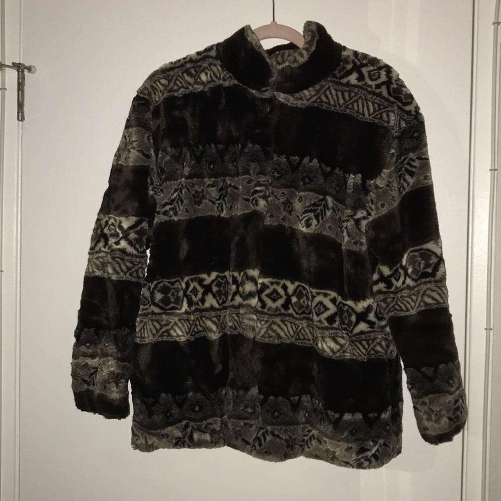 Faux fur coat